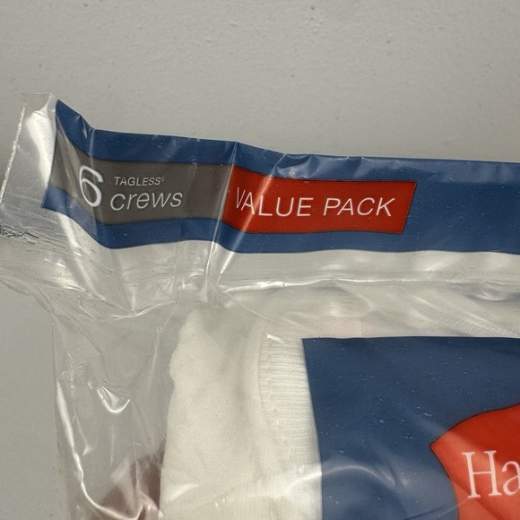 Hanes Men's FreshIQ ComfortSoft Crewneck Undershirt - White (Pack of 6) (2135P6) - Picture 6 of 7